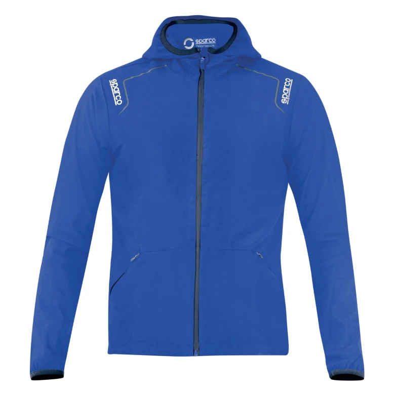 Liquidación total - Chaqueta de trabajo Sparco WILSON de tejido antivento water-repellent - Azul Talla L Color Rojo