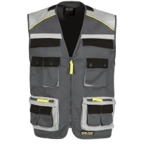 Chaleco safari de verano multibolsillos con detalles reflectantes - Workteam 2