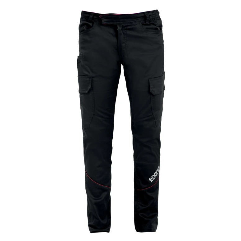 Liquidación total - Pantalón de trabajo Sparco BOSTON Cargo Multiseason Elásticos Multibolsillos - Negro Talla 3XL