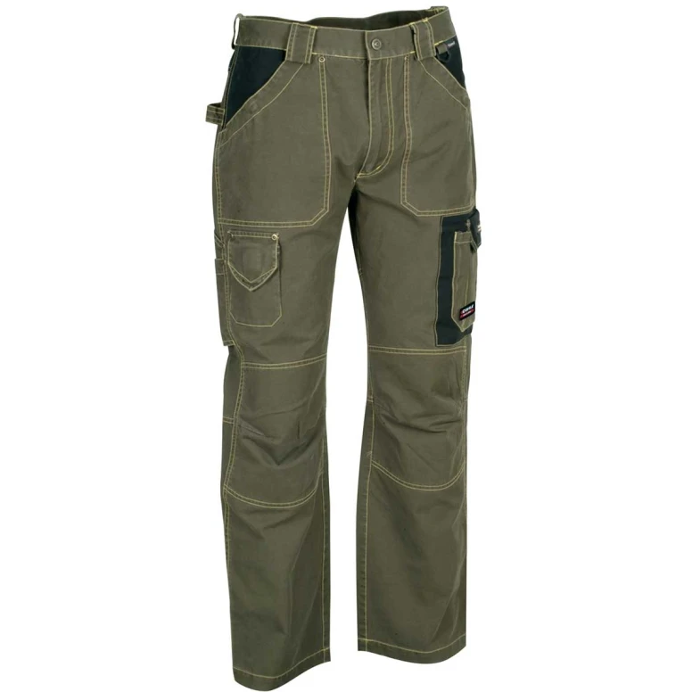 Liquidación total - Pantalón de trabajo Multibolsillos Cofra Dublin 100% algodón Canvas V052-0-01 Número 54 Color Cuerda Negro