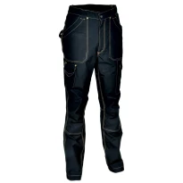 Liquidación total - Pantalón de trabajo Multibolsillos Cofra Dublin 100% algodón Canvas V052-0-01 Número 54 Color Cuerda Negro