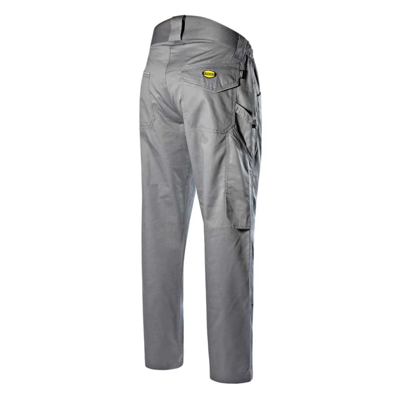 Liquidación total - Pantalón de trabajo Diadora Multibolsillos Rock Ligh Cotton 702.175342 Talla XL Color Gris