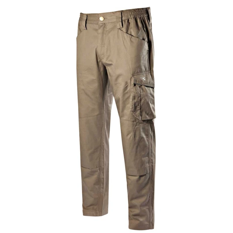 Liquidación total - Pantalón de trabajo Diadora Multibolsillos Rock Ligh Cotton 702.175342 Talla 2XL Color Gris