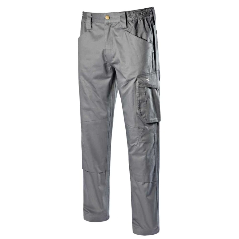 Liquidación total - Pantalón de trabajo Diadora Multibolsillos Rock Ligh Cotton 702.175342 Talla 2XL Color Gris