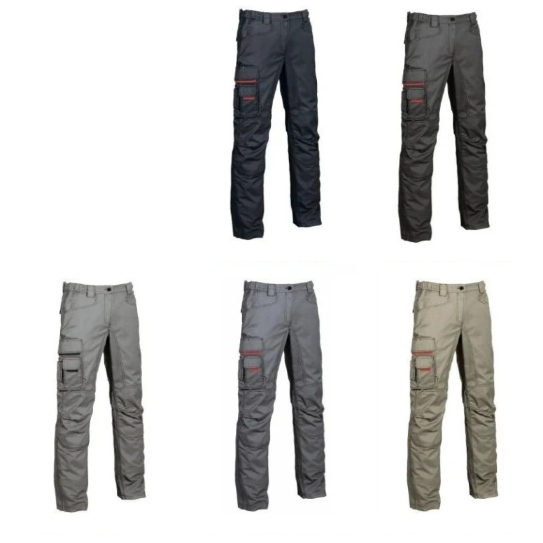 Liquidación total - Pantalón de trabajo Multibolsillos U-Power Smile HY015BC Número 46 Color Gris Meteorito
