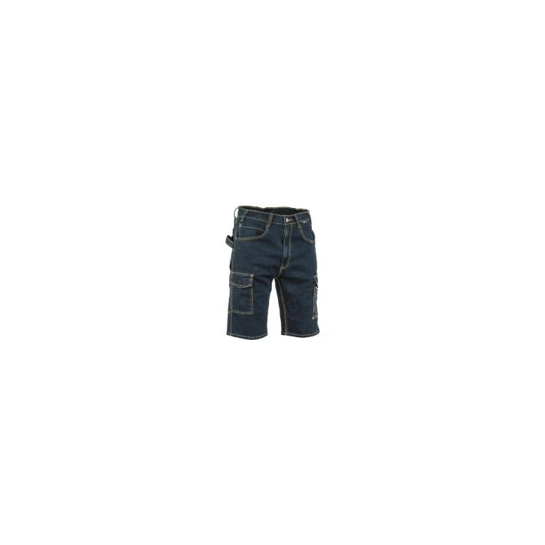 Liquidación total - Bermuda Vaqueros de trabajo Stretch Elásticos Multibolsillos Cofra Manacor V497-0-00 Número 44 Color Azul