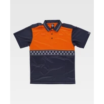 Liquidación total - Polo de trabajo Manga corta Alta visibilidad C3855 - Workteam Talla L Color Marino/Amarillo 2