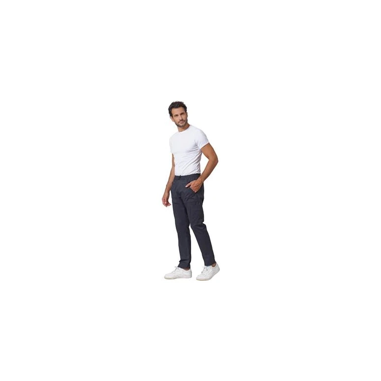 Liquidación total - Pantalón unisex multibolsillos y cinturón elástica Cruz Dr.Blue Siggi - 04PA1393/00-0757 Talla S Color Azul