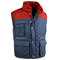 Liquidación total - Chaleco de trabajo Multibolsillos Sin metal Sottozero Antares 9025 Talla L Color Azul Rojo