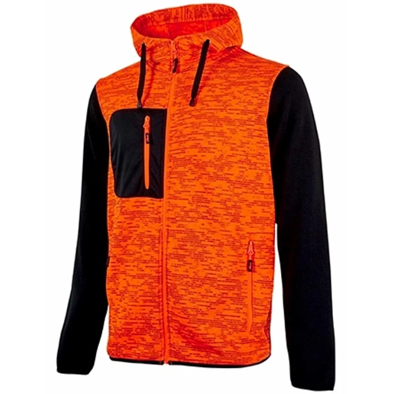 Liquidación total - Sudadera de trabajo con capucha U-Power Rainbow EY174OF Talla L Black Fucsia