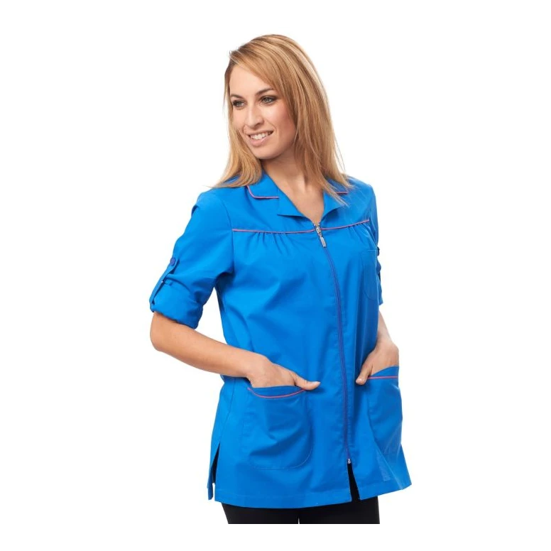 Liquidación total - Casaca de mujer a mangas largas Elita Horeca Siggi - 28CS0052/00-0001 Color Celeste Talla M