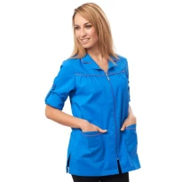 Liquidación total - Casaca de mujer a mangas largas Elita Horeca Siggi - 28CS0052/00-0001 Color Celeste Talla M