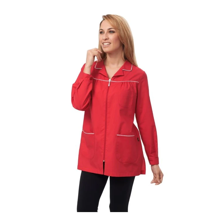 Liquidación total - Casaca de mujer a mangas largas Elita Horeca Siggi - 28CS0052/00-0001 Color Celeste Talla M