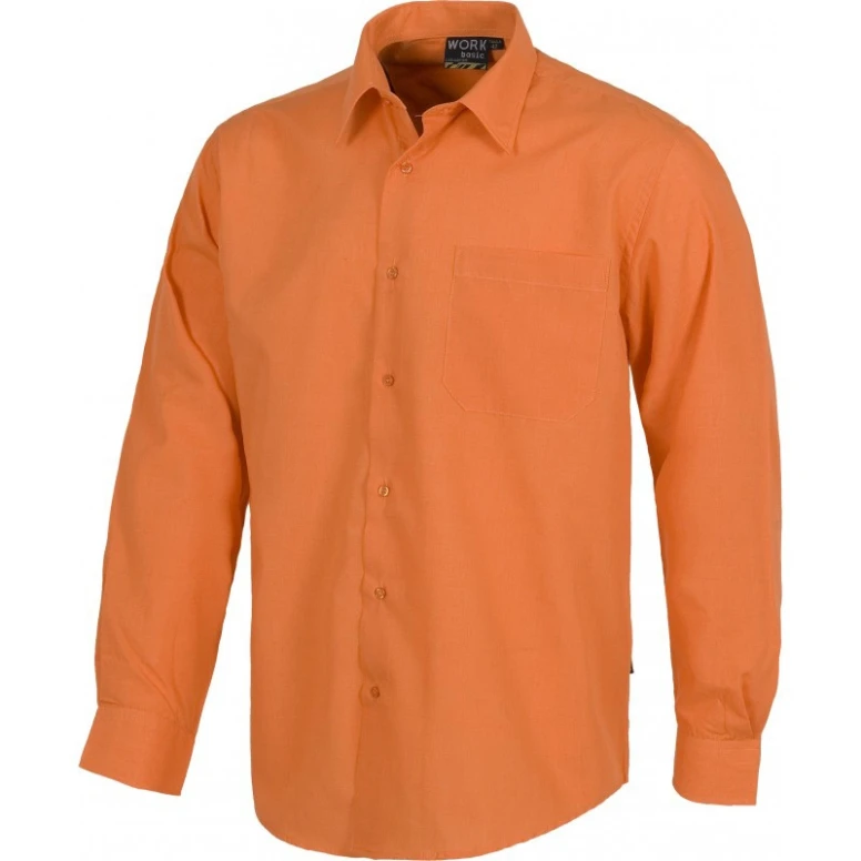 Camisa de trabajo con cuello clásico y manga larga - Workteam