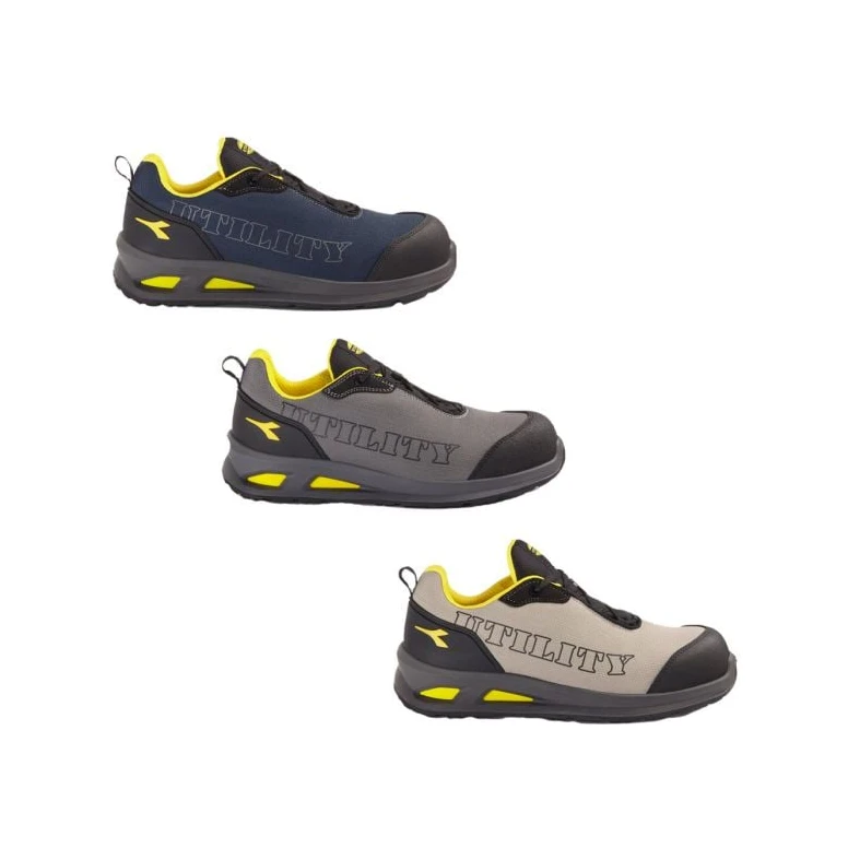 Liquidación total - Zapatos de seguridad Diadora Smart Softbox Low S1PL FO ESD SR 701.179958 Número 43 Color Azul
