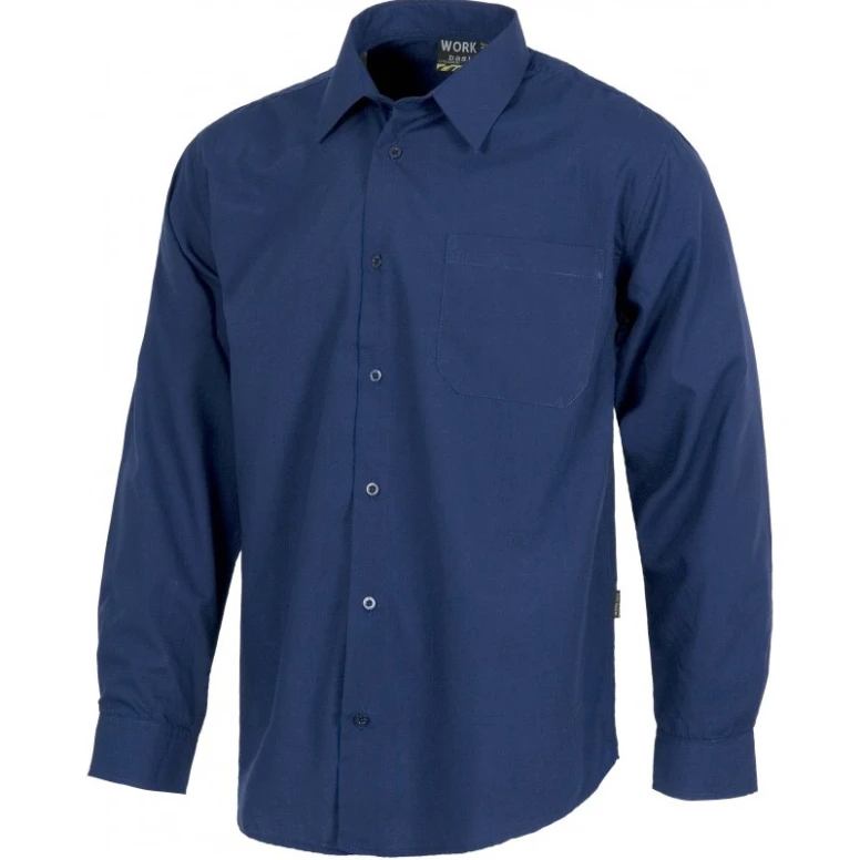 Camisa de trabajo con cuello clásico y manga larga - Workteam