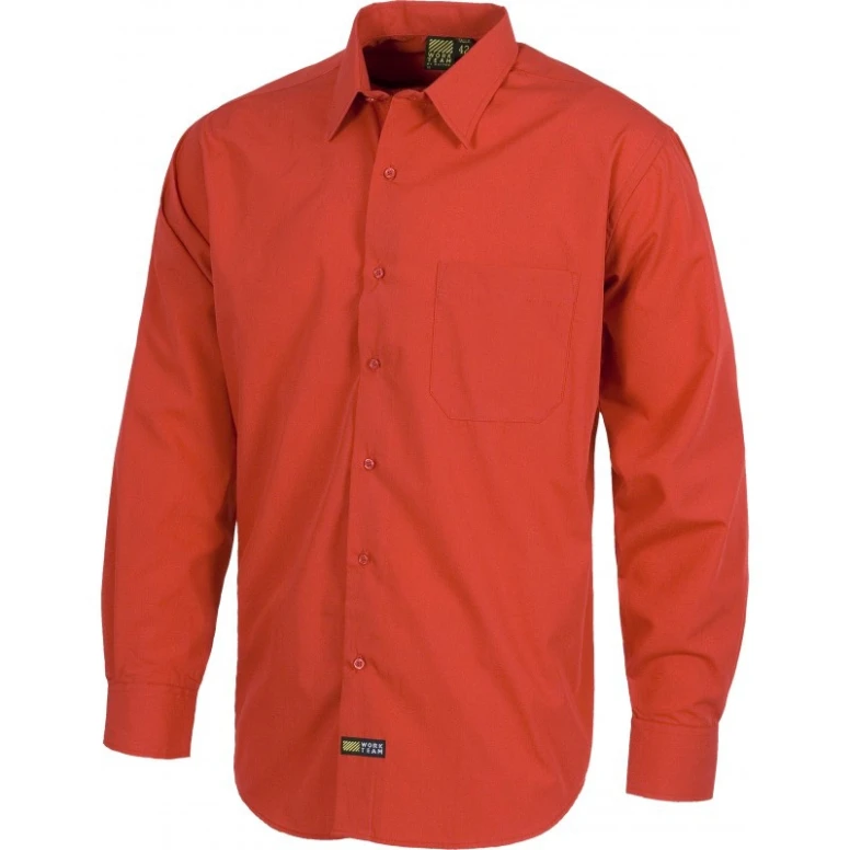 Camisa de trabajo con cuello clásico y manga larga - Workteam