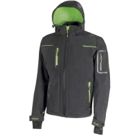 Liquidación total - Chaqueta de trabajo Softshell Stretch Elástica U-Power Space FU187BC Talla M Color Negro Carbón 2