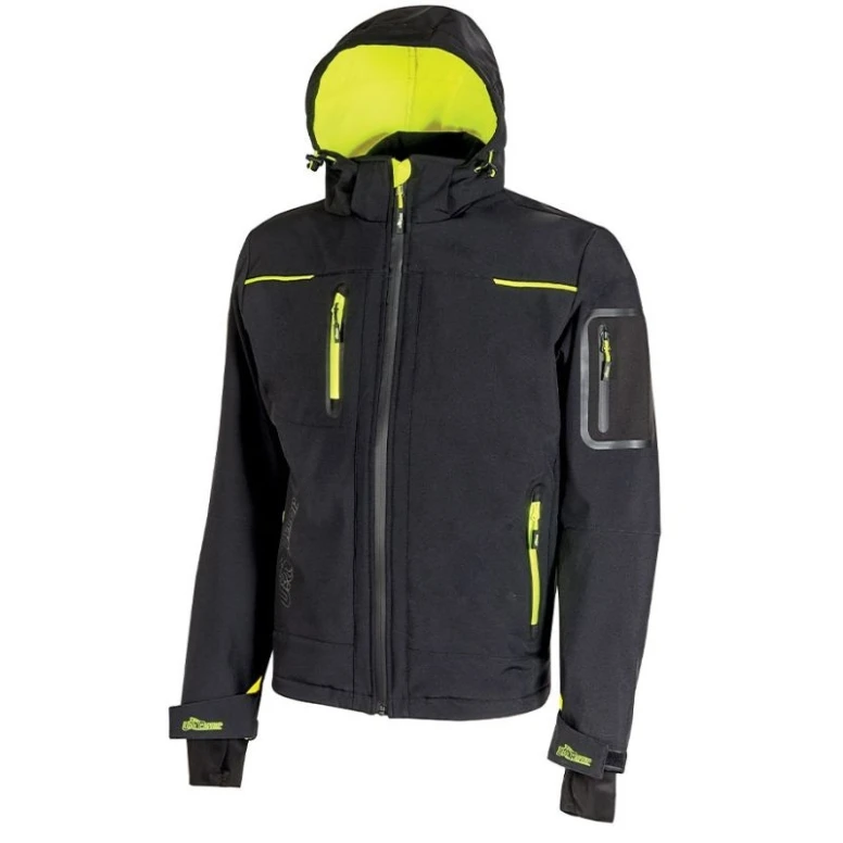 Liquidación total - Chaqueta de trabajo Softshell Stretch Elástica U-Power Space FU187BC Talla M Color Negro Carbón