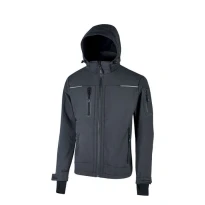 Liquidación total - Chaqueta de trabajo Softshell Stretch Elástica U-Power Space FU187BC Talla M Color Negro Carbón