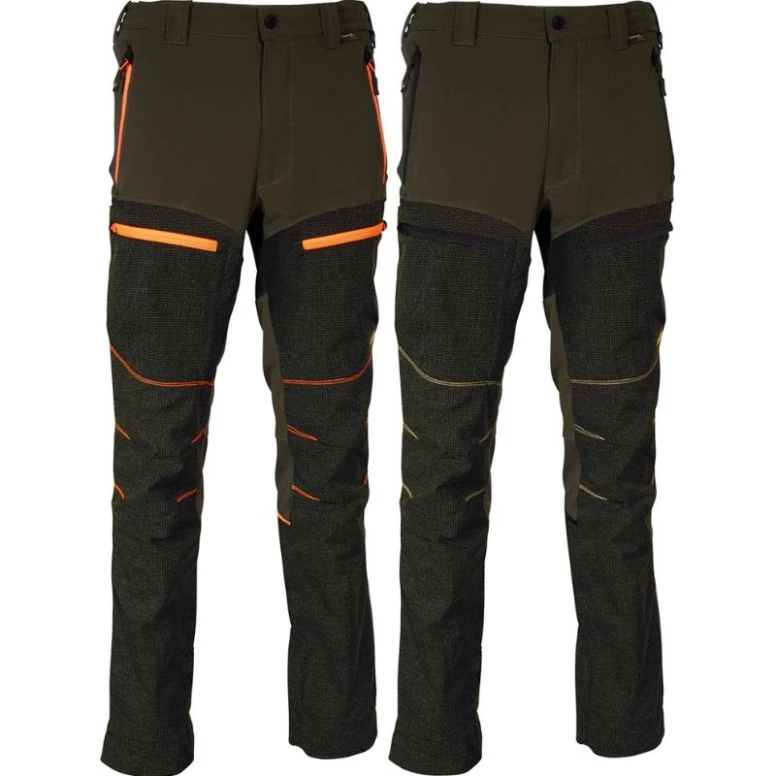 Liquidación total - Pantalón de trabajo Multibolsillos Stretch Cofra Kreien V557-0-03 Número 44 Color Barro Negro