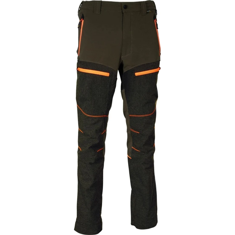 Liquidación total - Pantalón de trabajo Multibolsillos Stretch Cofra Kreien V557-0-03 Número 44 Color Barro Negro