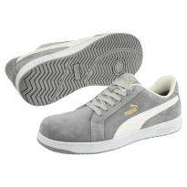 Liquidación total - Zapatos de seguridad Puma Iconic Suede Grey Low S1P FO HRO ESD SRC 640030 Número 44 2