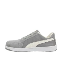 Liquidación total - Zapatos de seguridad Puma Iconic Suede Grey Low S1P FO HRO ESD SRC 640030 Número 44