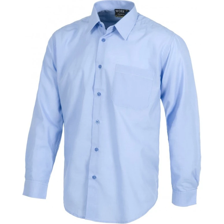 Camisa de trabajo con cuello clásico y manga larga - Workteam