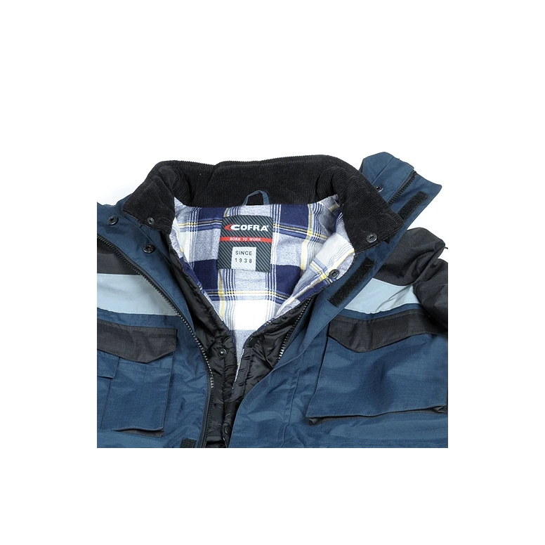 Liquidación total - Parka de trabajo Multibolsillos Cofra Hailstorm V197-0-02 Talla 4XL Color Antracita Negro