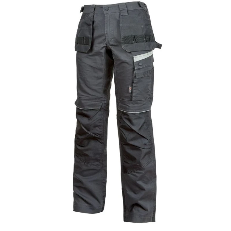 Liquidación total - Pantalón de trabajo Stretch Elásticos Multibolsillos U-Power Gordon PE126AG Número 50 Color Gris asfalto