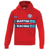Liquidación total - Sudadera con capucha de trabajo Sparco Hoodie Martini Racing 01279 Talla XL Color Negro