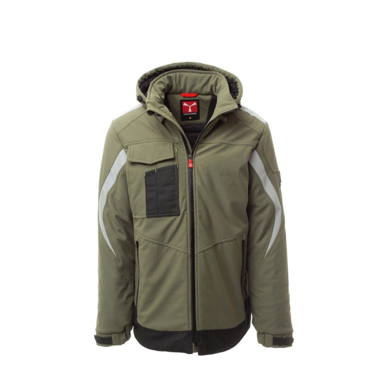 Liquidación total - Chaqueta de trabajo multibolsillos Softshell Payper Wonder Pad AY 7274 Talla L Color Rojo