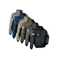Liquidación total - Chaquetón Acolchado de trabajo Multibolsillos Cofra Iceberg V001-0-00 Número 52 Color Barro Negro