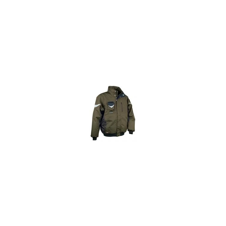 Liquidación total - Chaquetón Acolchado de trabajo Multibolsillos Cofra Iceberg V001-0-00 Número 52 Color Barro Negro
