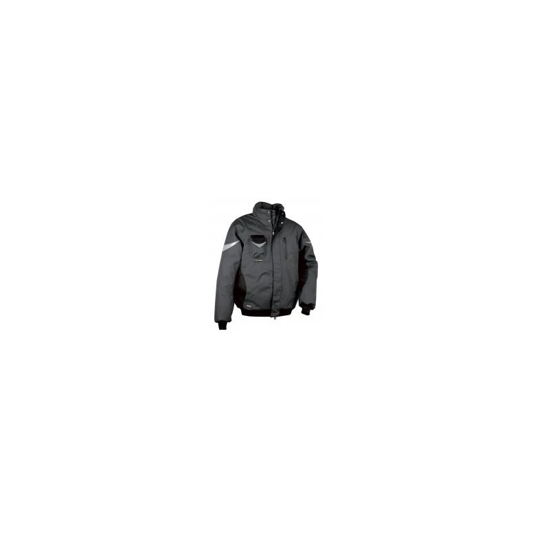 Liquidación total - Chaquetón Acolchado de trabajo Multibolsillos Cofra Iceberg V001-0-00 Número 52 Color Barro Negro