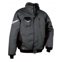 Liquidación total - Chaquetón Acolchado de trabajo Multibolsillos Cofra Iceberg V001-0-00 Número 52 Color Barro Negro