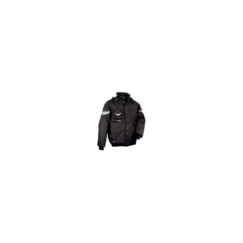 Liquidación total - Chaquetón Acolchado de trabajo Multibolsillos Cofra Iceberg V001-0-00 Número 52 Color Barro Negro