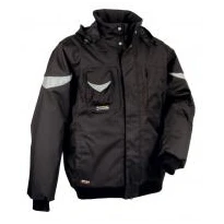 Liquidación total - Chaquetón Acolchado de trabajo Multibolsillos Cofra Iceberg V001-0-00 Número 52 Color Barro Negro