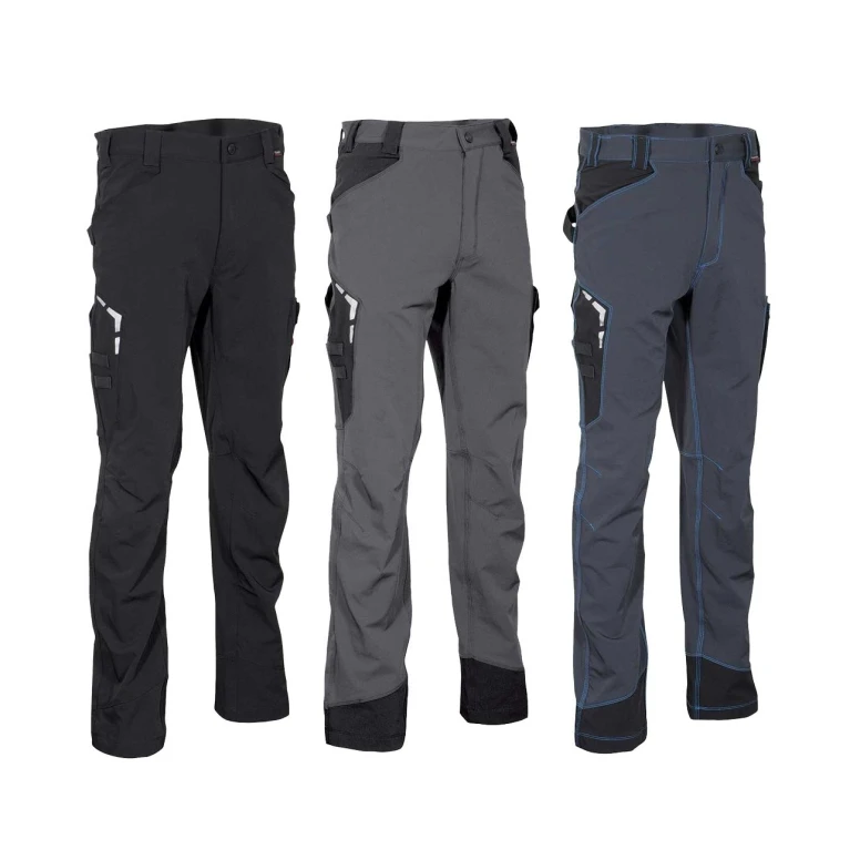 Liquidación total - Pantalón de trabajo Multibolsillos Stretch Cofra Hagfors V592-0-02 Número 46 Color Antracita Negro