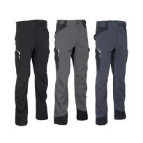 Liquidación total - Pantalón de trabajo Multibolsillos Stretch Cofra Hagfors V592-0-02 número 58 color negro negro