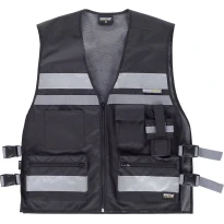 Chaleco de trabajo Combi HIGH VISIBILITY WorkTeam - negro con bandas