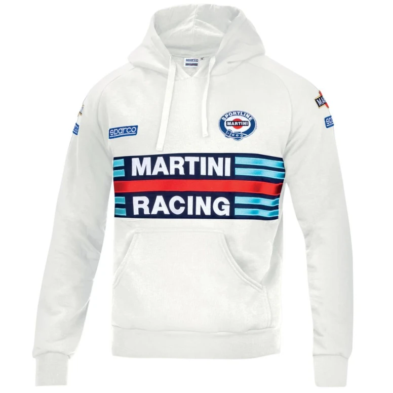 Liquidación total - Sudadera con capucha de trabajo Sparco Hoodie Martini Racing 01279 Talla L Color Rojo