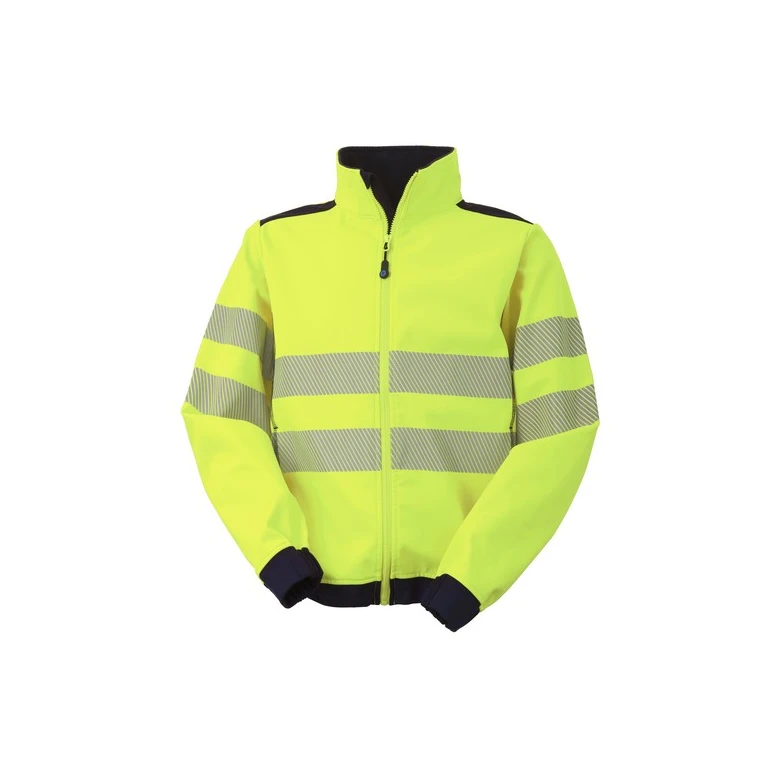 Liquidación total - Chaquetón de trabajo Alta visibilidad Stretch Rossini Softshell Hi-Vis HH236 Talla L Color Amarillo