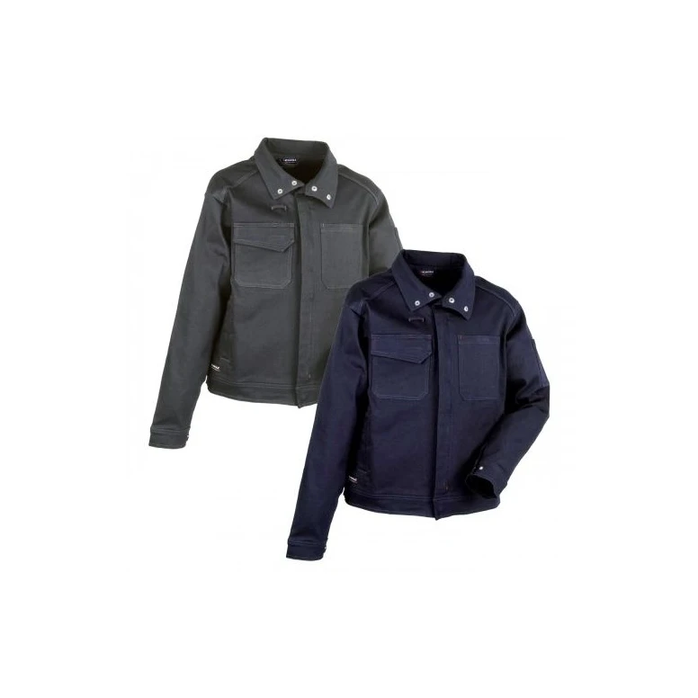 Liquidación total - Chaqueta de trabajo Stretch Elástica Multibolsillos Cofra Breda V220-0-02 Talla XL Color Antracita