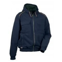 Liquidación total - Chaqueta de forro polar con capucha de trabajo Multibolsillos Cofra Potsdam V130-0-02 Talla XL color marino