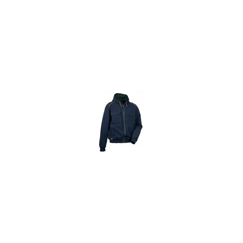 Liquidación total - Chaqueta de forro polar con capucha de trabajo Multibolsillos Cofra Potsdam V130-0-02 Talla L color marino