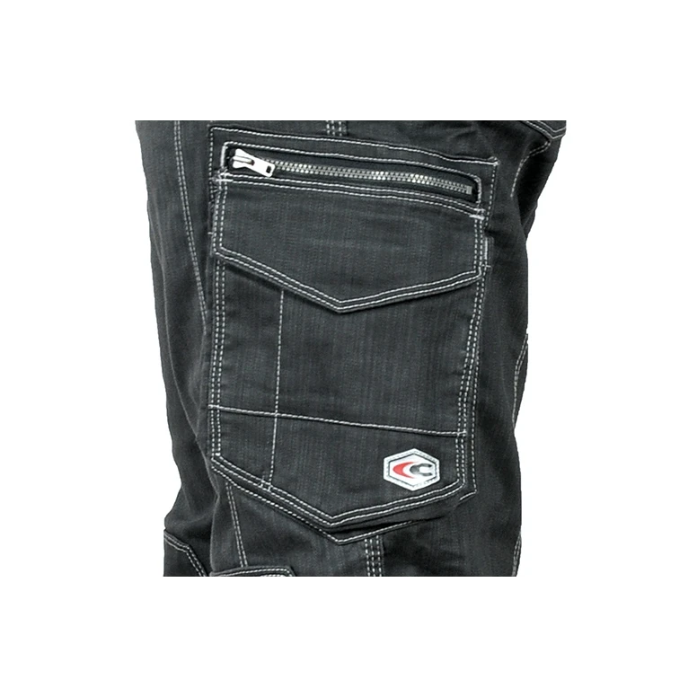 Liquidación total - Pantalón de trabajo Stretch Elásticos Multibolsillos Cofra Pearland V472-0-02 Número 58 Color Antracita Gris
