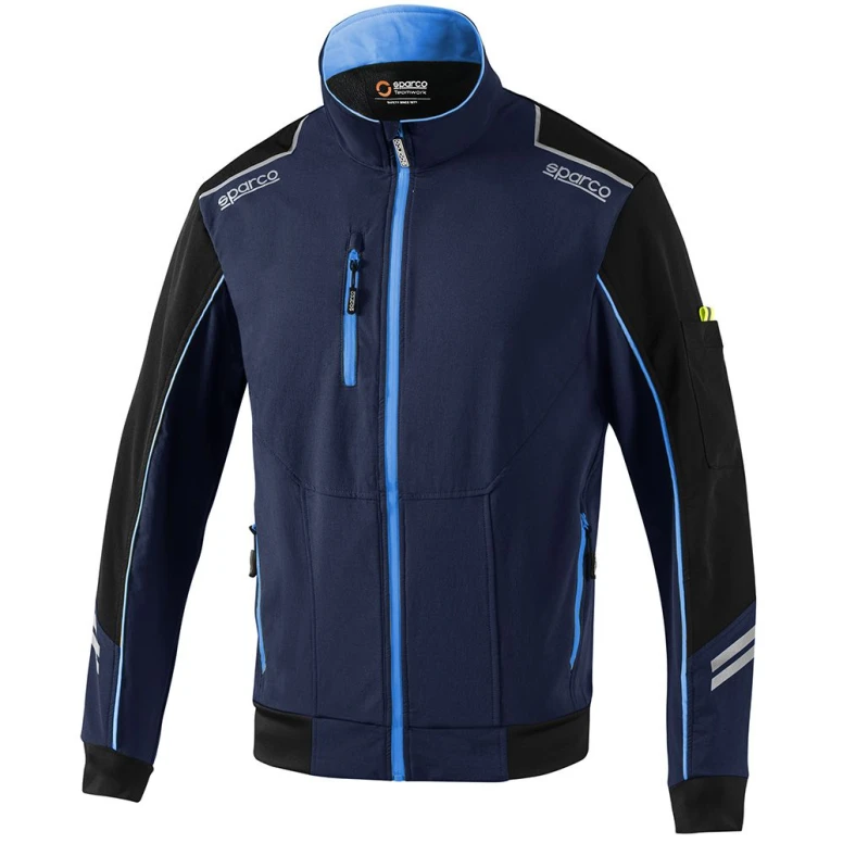 Liquidación total - Chaqueta de trabajo Light-Shell Sparco Tech 02413 Talla XL Color Azul Marino Naranja
