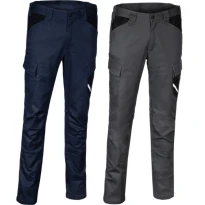 Liquidación total - Pantalón de trabajo Multibolsillos Stretch De invierno Cofra Querrin V699-0 Talla M Color Antracita Negro